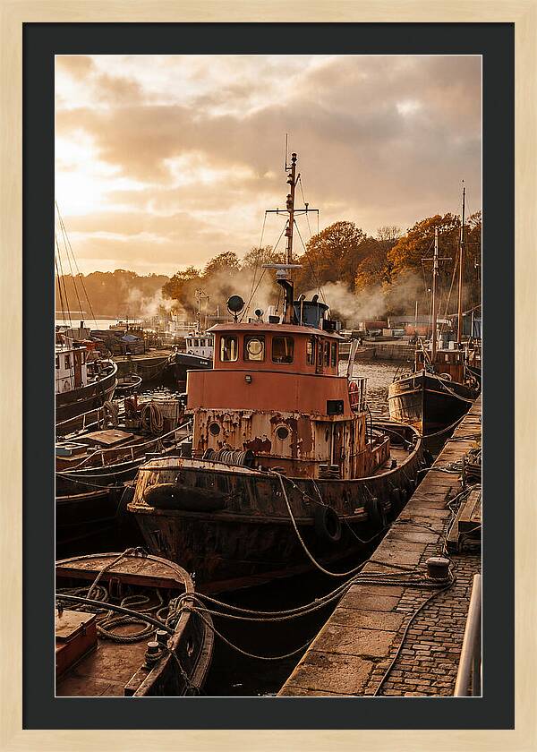 Vintage Tugboat At Dusk