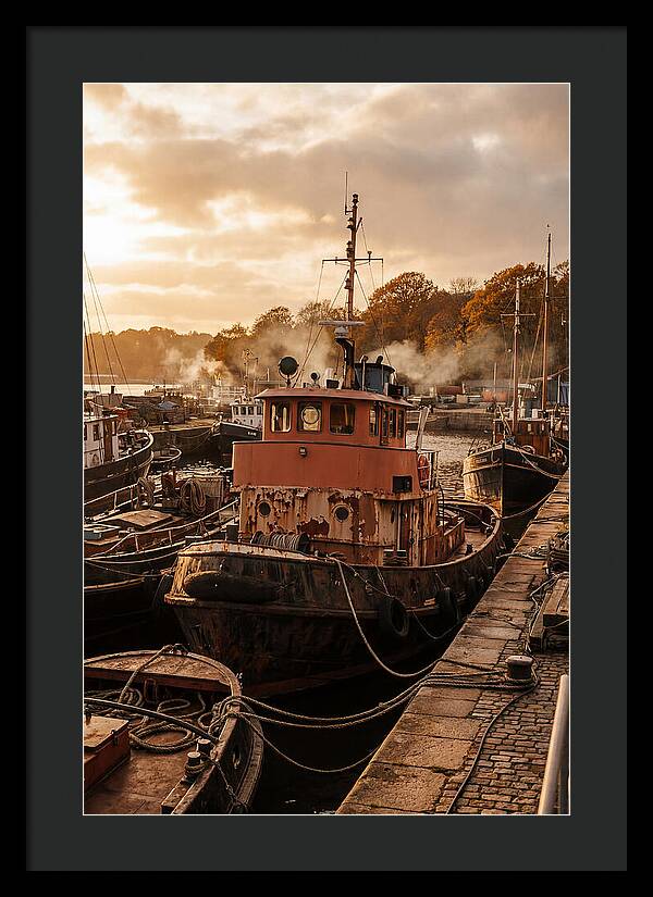 Vintage Tugboat At Dusk
