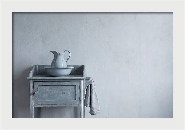Vintage Washstand With Ewer And Basin