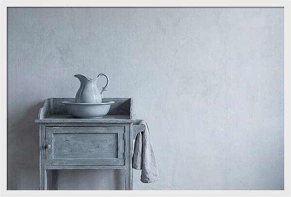 Vintage Washstand With Ewer And Basin