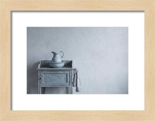 Vintage Washstand With Ewer And Basin