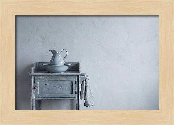 Vintage Washstand With Ewer And Basin