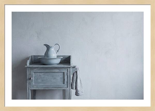 Vintage Washstand With Ewer And Basin