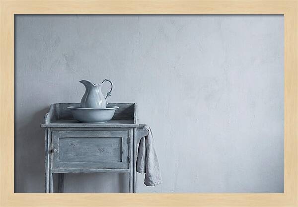 Vintage Washstand With Ewer And Basin