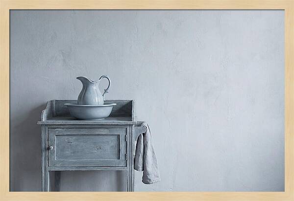 Vintage Washstand With Ewer And Basin