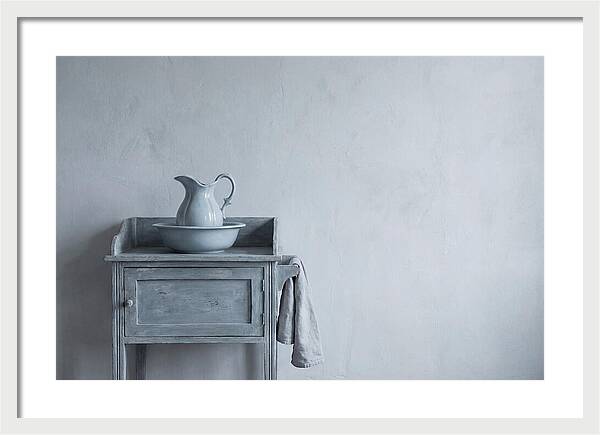 Vintage Washstand With Ewer And Basin