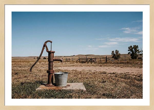 Vintage Well Pump In The Countryside