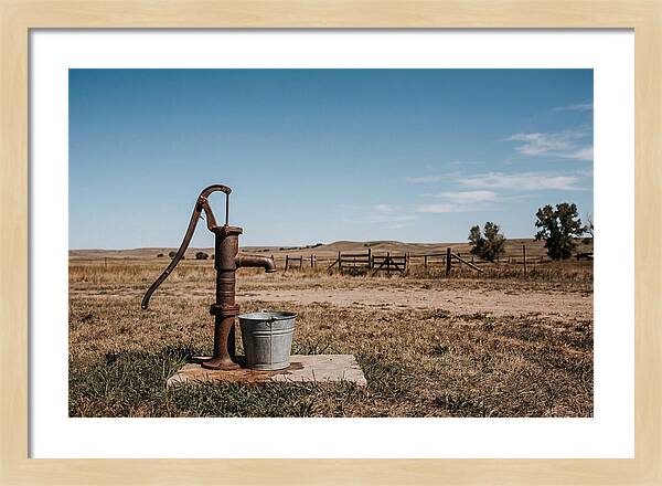 Vintage Well Pump In The Countryside