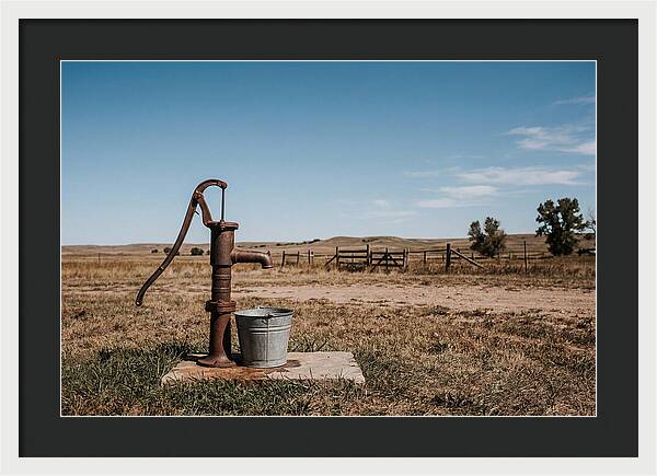 Vintage Well Pump In The Countryside