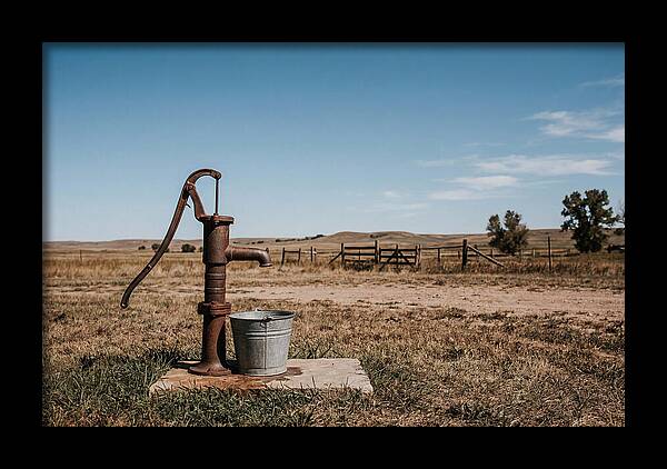 Vintage Well Pump In The Countryside