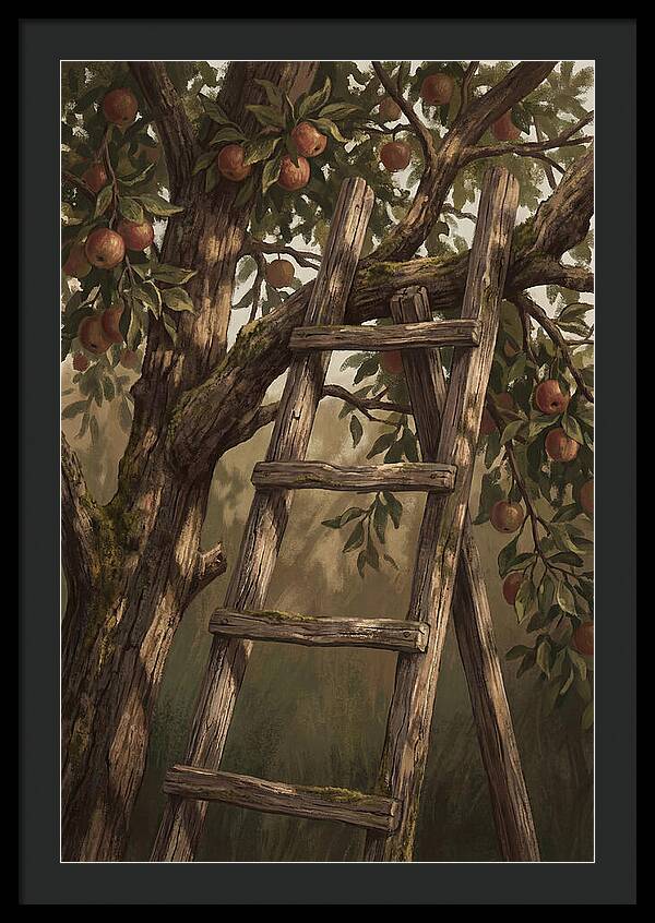 Vintage Wooden Fruit Picking Ladder