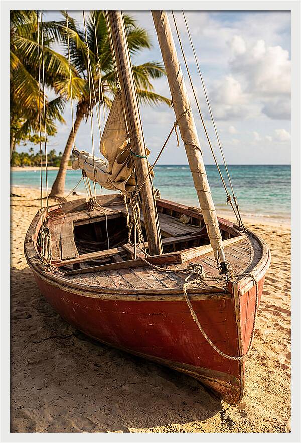 Vintage Wooden Sailing Dinghy