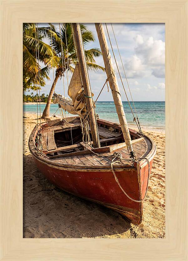 Vintage Wooden Sailing Dinghy