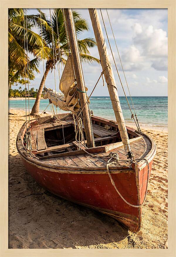 Vintage Wooden Sailing Dinghy