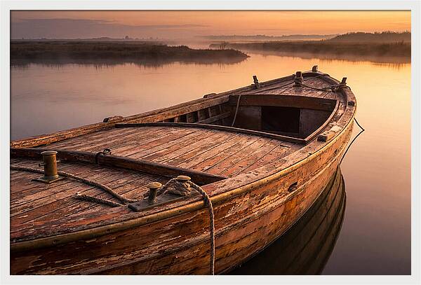 Vintage Wooden Water Taxi At D Carlos Medina