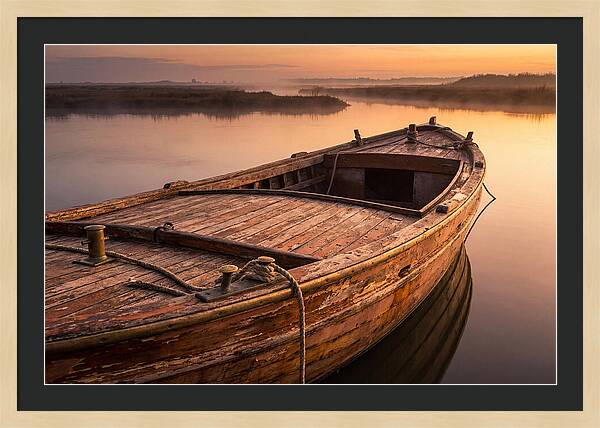 Vintage Wooden Water Taxi At D Carlos Medina