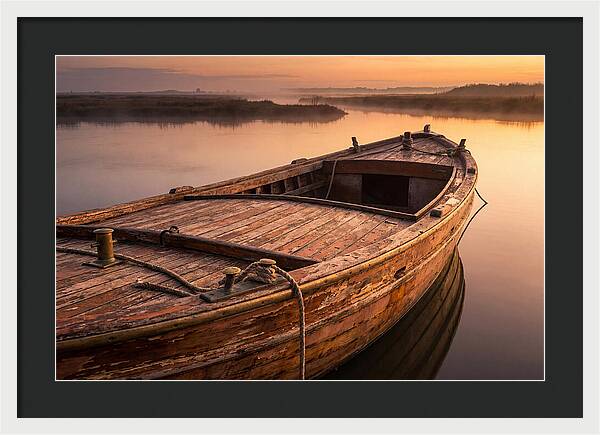 Vintage Wooden Water Taxi At D Carlos Medina