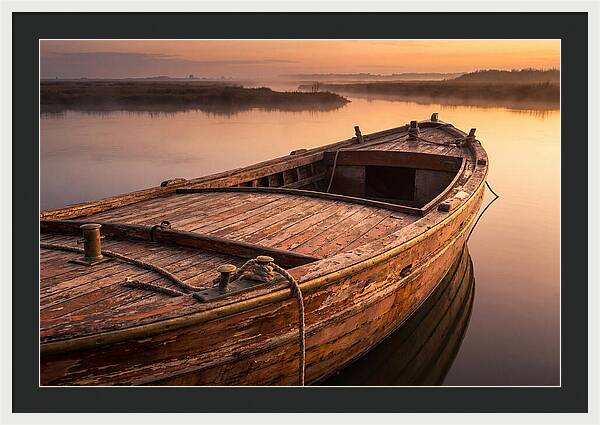 Vintage Wooden Water Taxi At D Carlos Medina