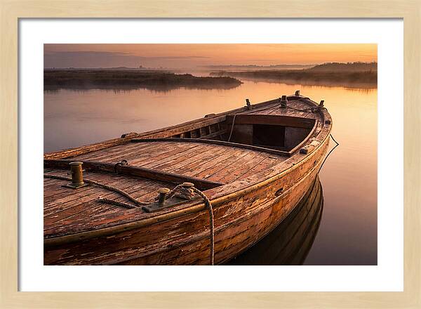 Vintage Wooden Water Taxi At D Carlos Medina