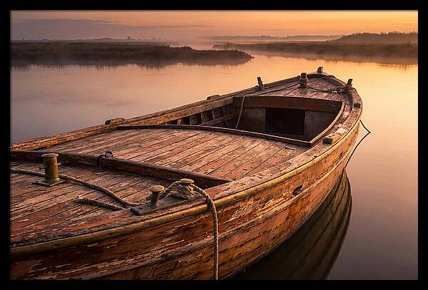 Vintage Wooden Water Taxi At D Carlos Medina