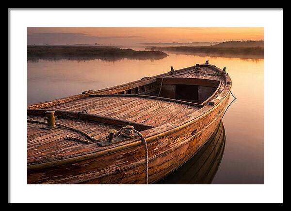 Vintage Wooden Water Taxi At D Carlos Medina