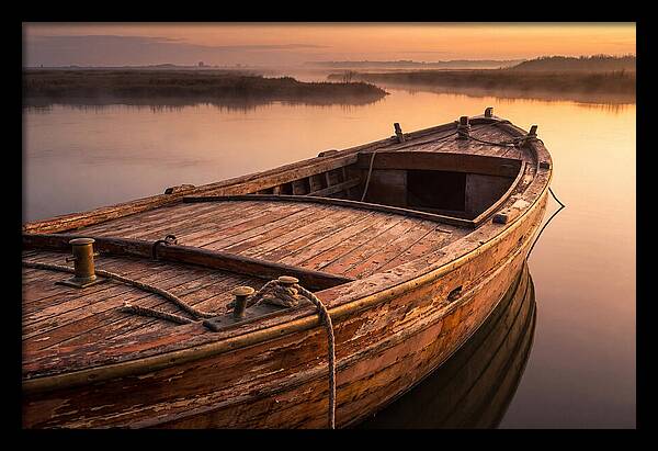 Vintage Wooden Water Taxi At D Carlos Medina