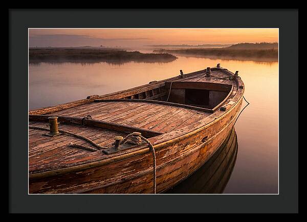 Vintage Wooden Water Taxi At D Carlos Medina