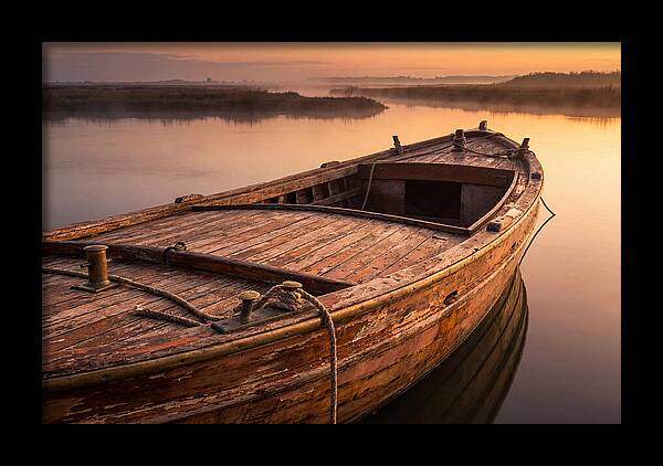 Vintage Wooden Water Taxi At D Carlos Medina