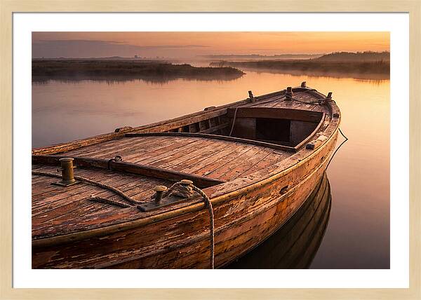 Vintage Wooden Water Taxi At D Carlos Medina