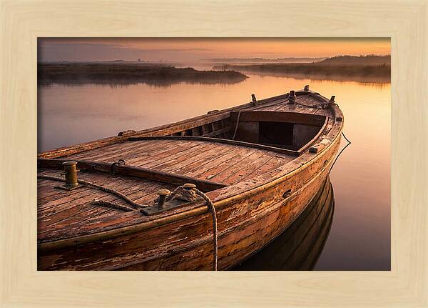 Vintage Wooden Water Taxi At D Carlos Medina