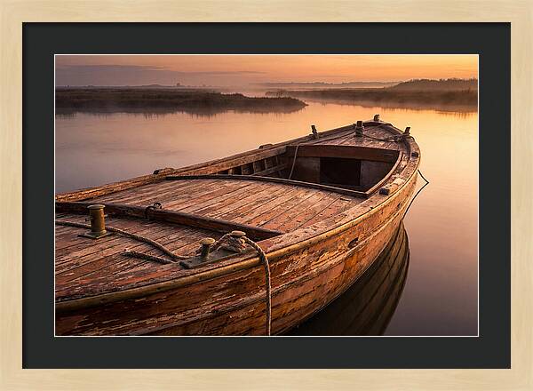 Vintage Wooden Water Taxi At D Carlos Medina