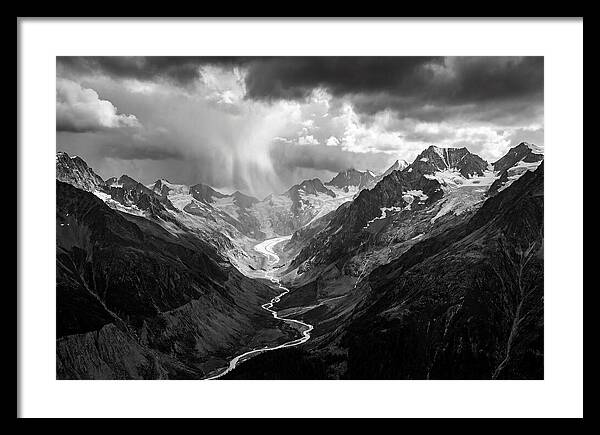 Vintgar Gorge Vista In Black And White