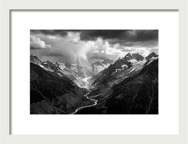 Vintgar Gorge Vista In Black And White