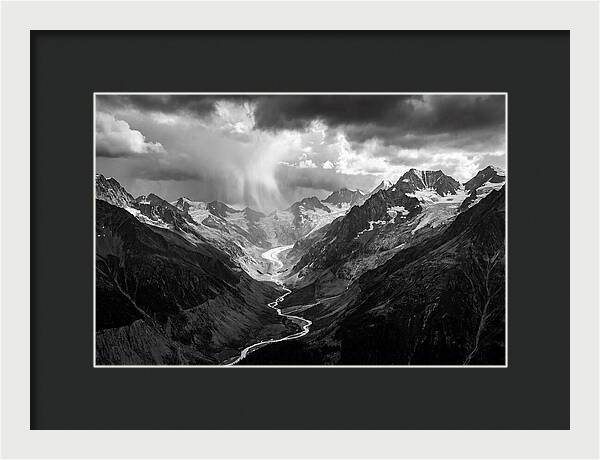 Vintgar Gorge Vista In Black And White