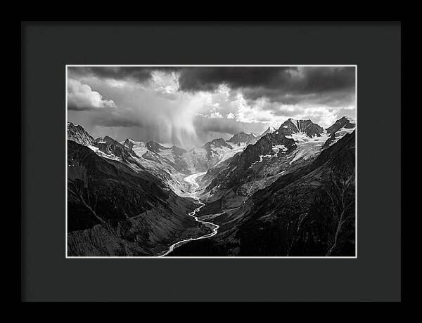 Vintgar Gorge Vista In Black And White