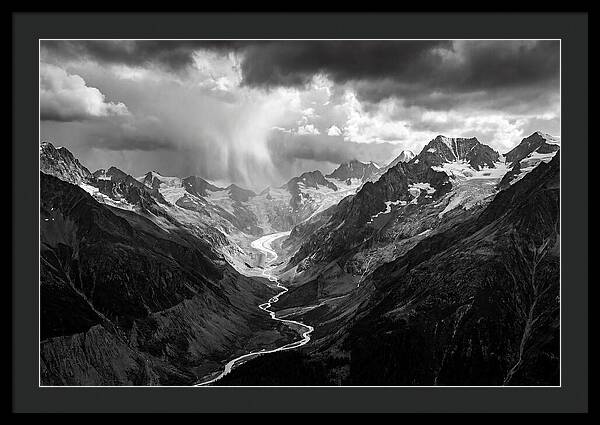 Vintgar Gorge Vista In Black And White