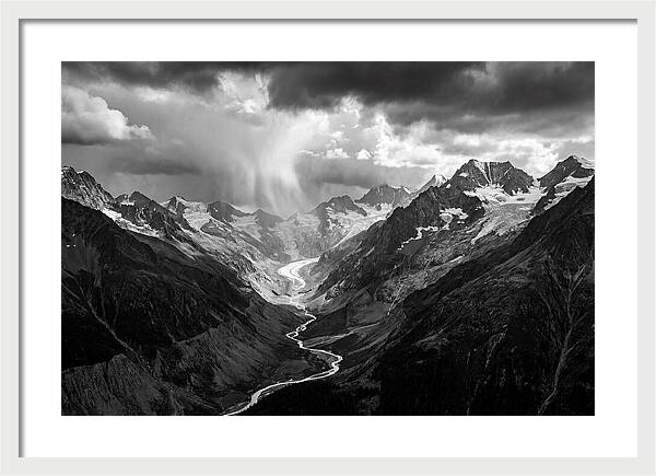 Vintgar Gorge Vista In Black And White