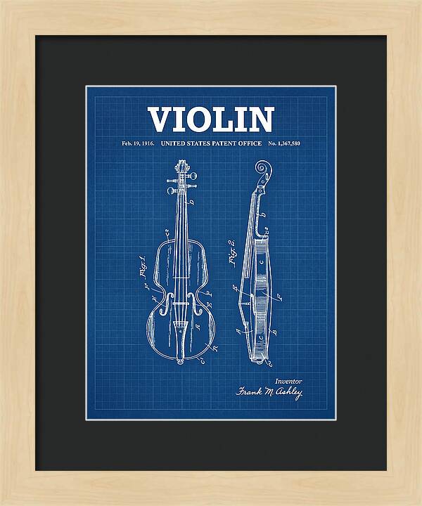 Violin Blueprint Patent Us1367580a