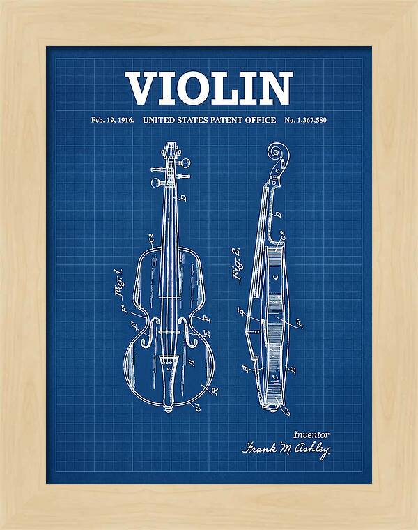 Violin Blueprint Patent Us1367580a