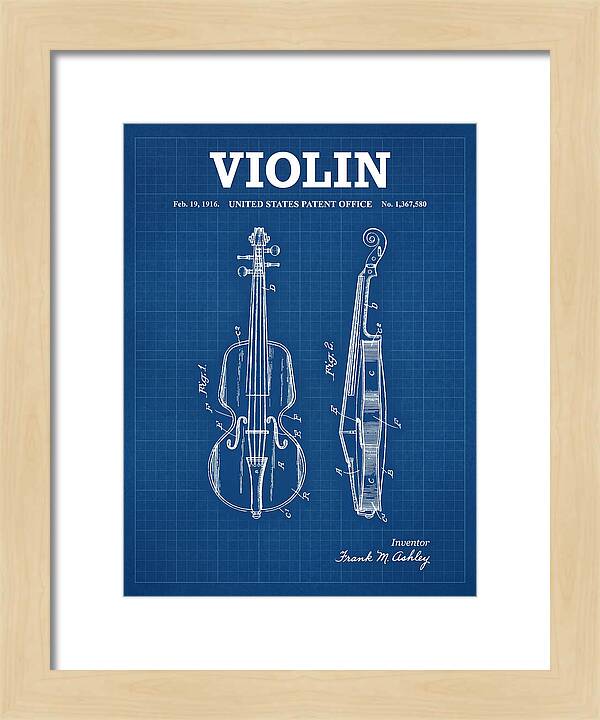 Violin Blueprint Patent Us1367580a