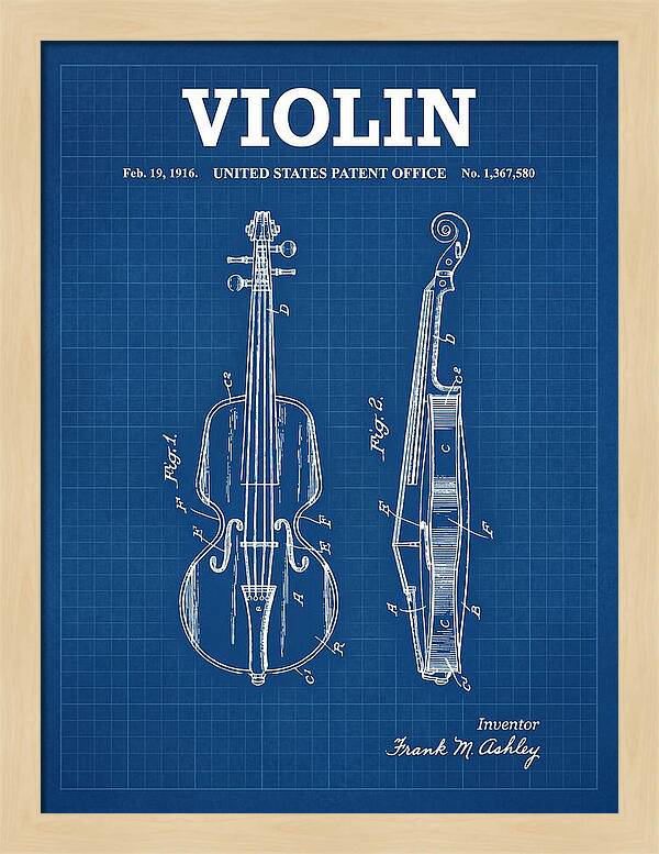 Violin Blueprint Patent Us1367580a