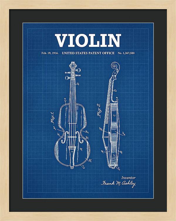 Violin Blueprint Patent Us1367580a