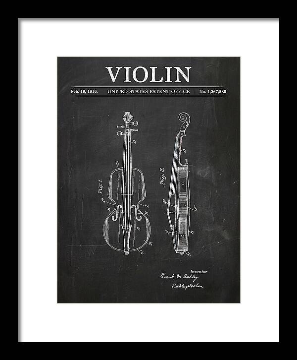 Violin Chalkboard Patent Us1367580a