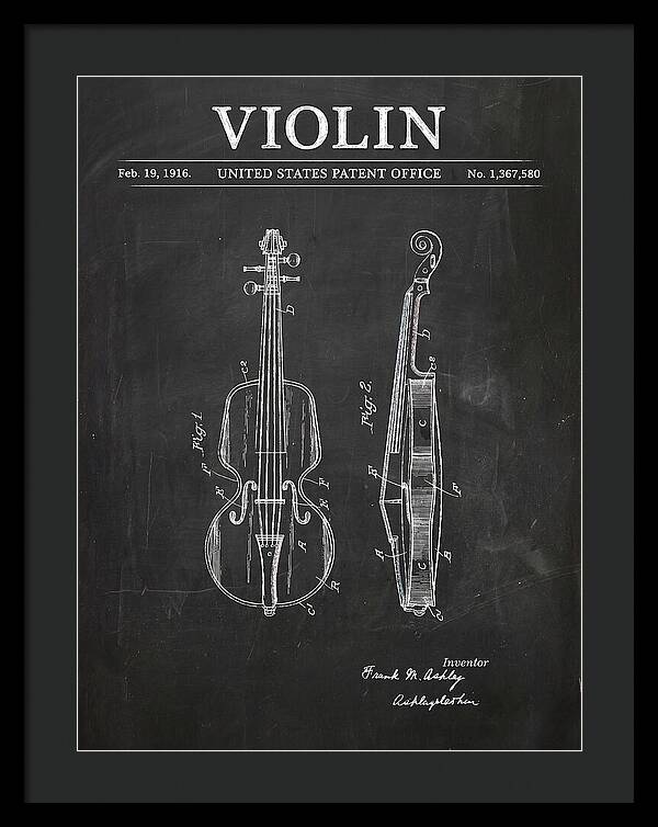 Violin Chalkboard Patent Us1367580a