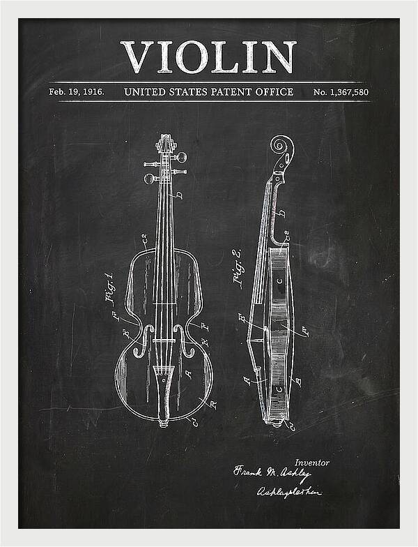 Violin Chalkboard Patent Us1367580a