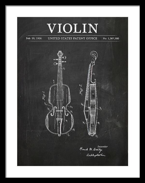 Violin Chalkboard Patent Us1367580a