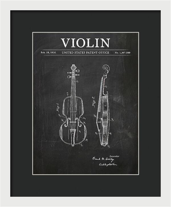 Violin Chalkboard Patent Us1367580a