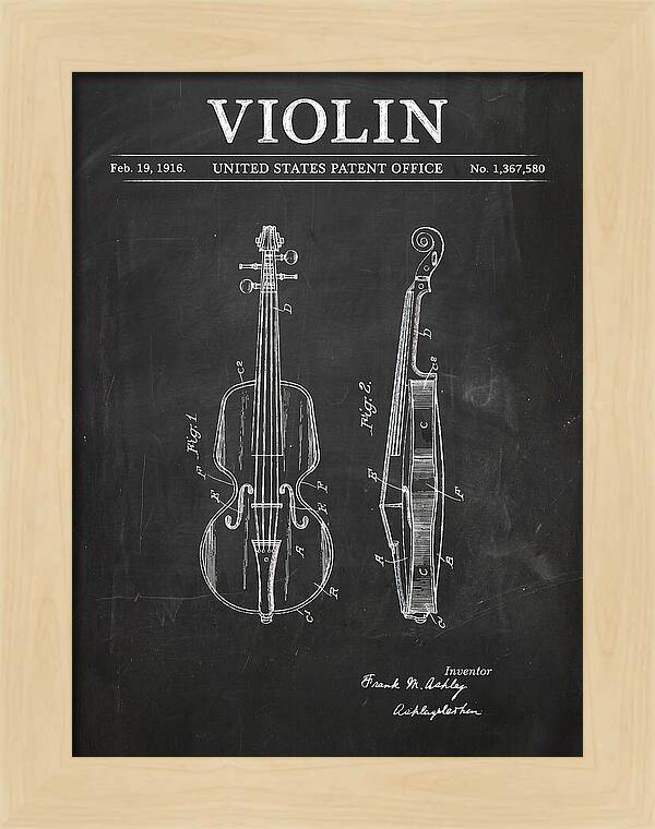 Violin Chalkboard Patent Us1367580a