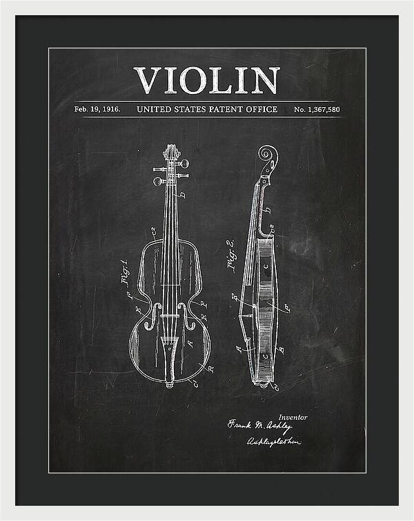Violin Chalkboard Patent Us1367580a