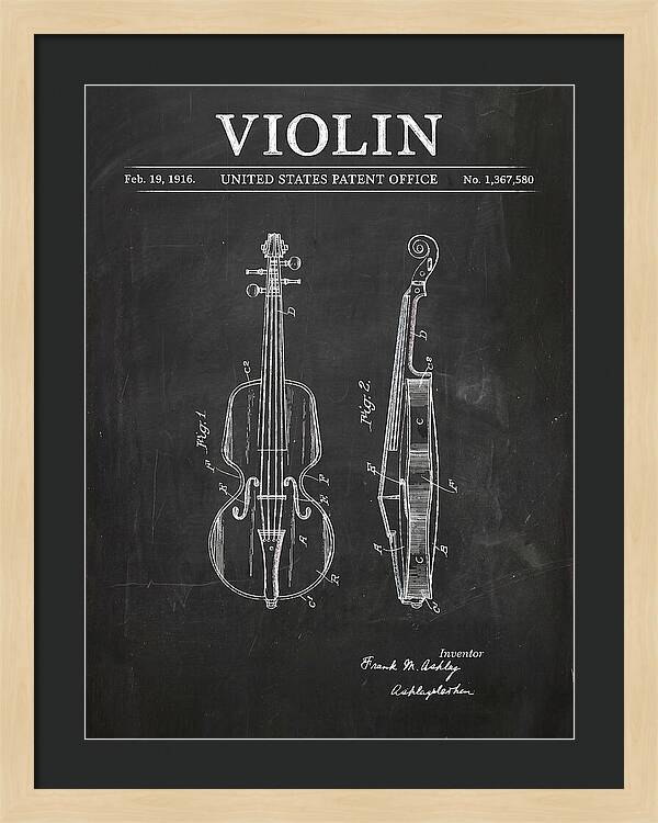 Violin Chalkboard Patent Us1367580a
